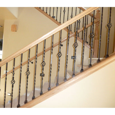 Twist and Basket Iron Balusters