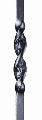 Ribbon and Basket Iron Balusters