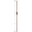 1001 Single Baske Solid Iron Baluster, 9/16" Hammered