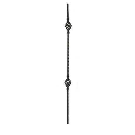 1002 14mm (9/16") Solid Iron Double Basked Baluster