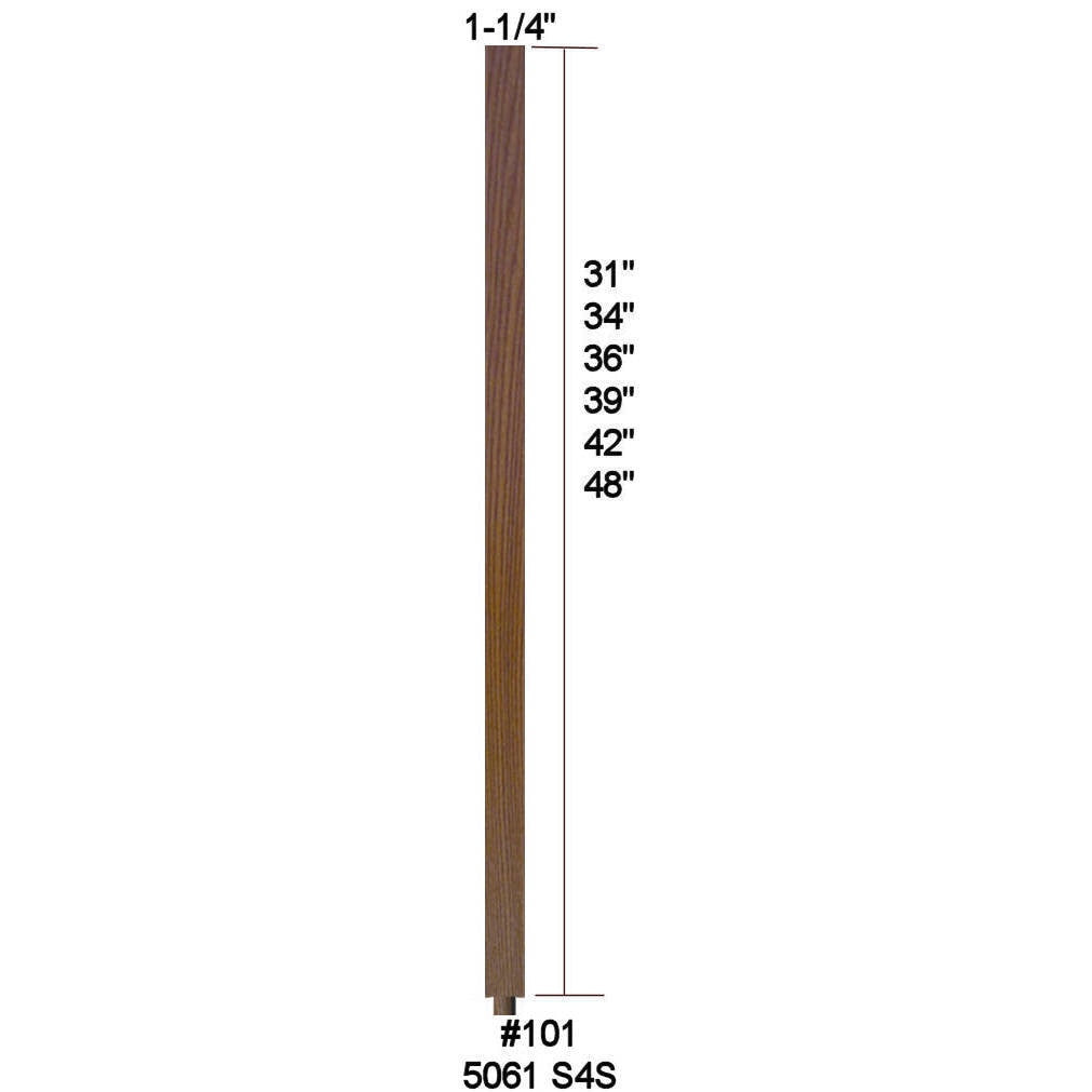 5060 (101) 1-1/4" S4S 48" Baluster, with dowel pin shipped separate
