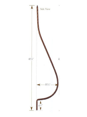 1050 Hammered Belly Baluster Iron Baluster