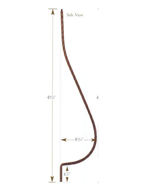 1050 Hammered Belly Baluster Iron Baluster