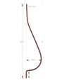 1050 Hammered Belly Baluster Iron Baluster
