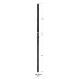 1061 Solid 14mm Hammered Single Ball Stair Baluster