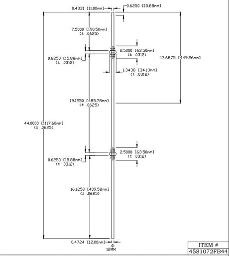 1072 Round Two Knuckle Baluster CADD drawing