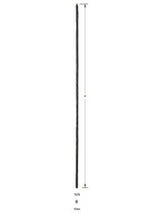 1074 Large Hammered Round Bar Iron Baluster