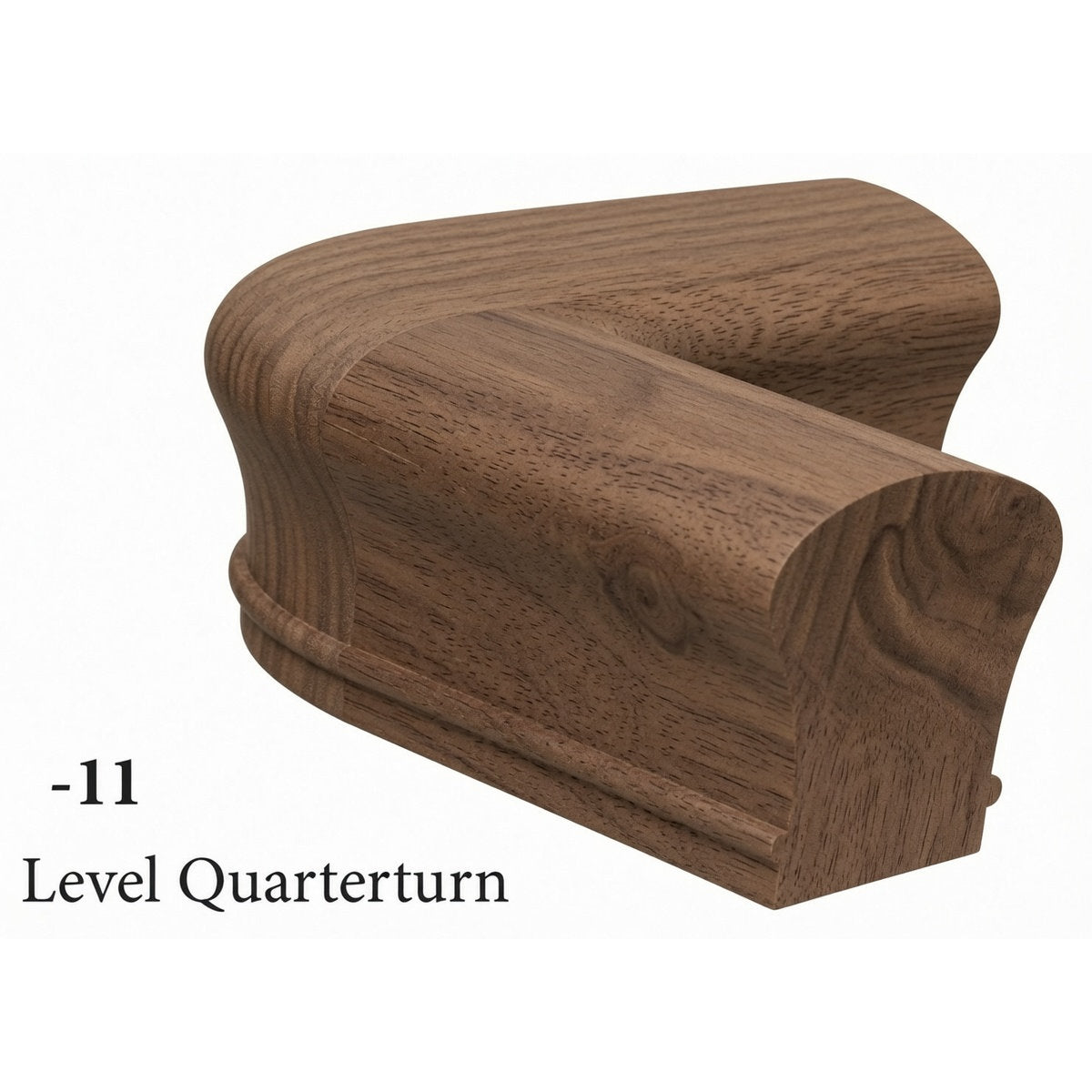7011 Level Quarter-turn for the 6010 Handrail, Walnut