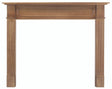 The Alamo Fireplace Mantel Surround, Side View with Stain