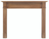 The Alamo Fireplace Mantel Surround, Side View with Stain