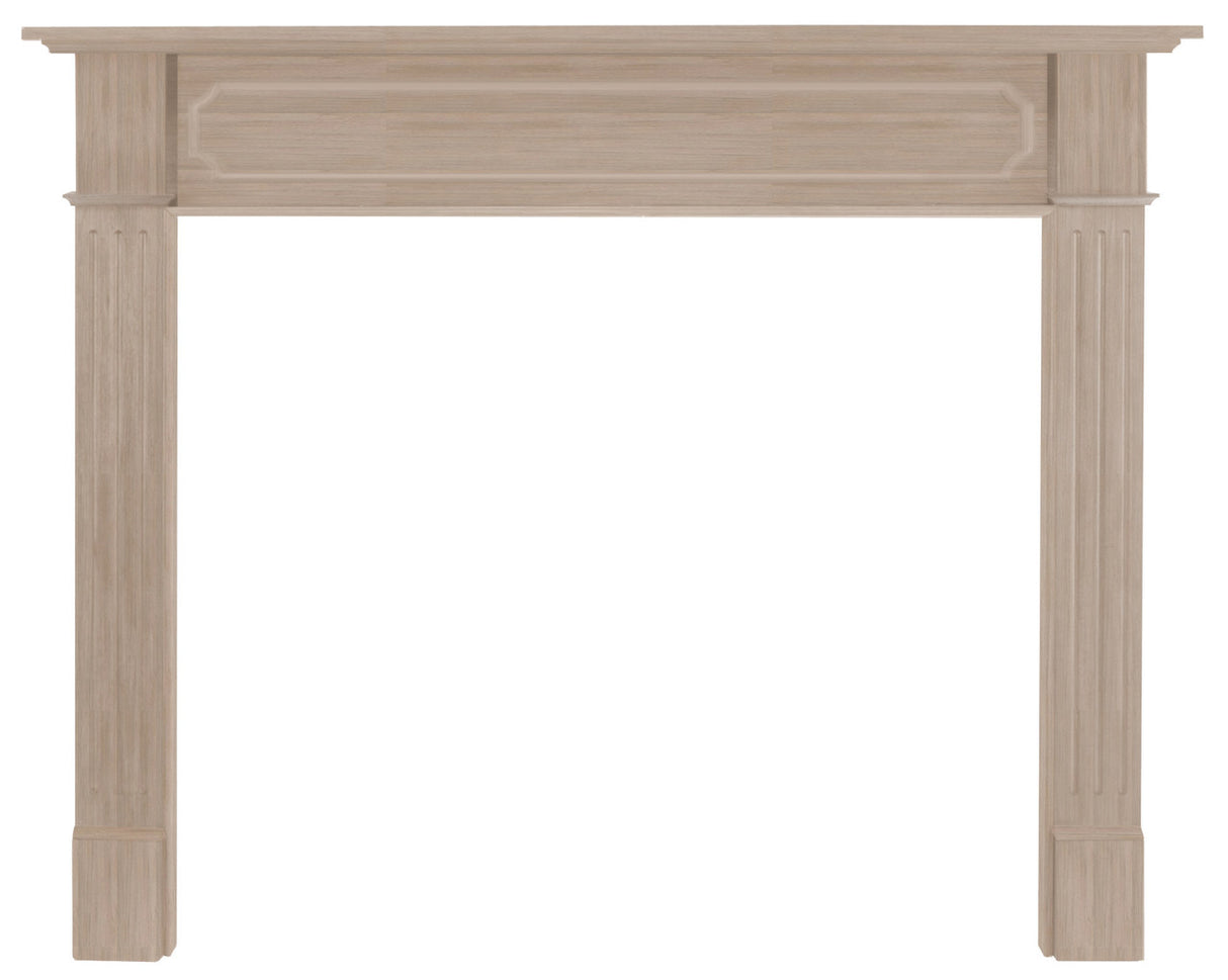 The Alamo Mantel Surround, 50" (111-50), Unfinished. Front View