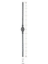 1121 Single Basket, Double Twist Iron Baluster