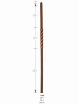 1190 Single Twist Iron Newel Post