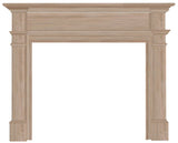 Windsor Fireplace Mantel Surround, 48" and 56", front view unfinished