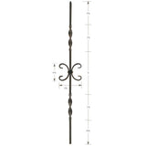 1331 Single Butterfly and Two Ribbons Hollow Baluster, 12mm