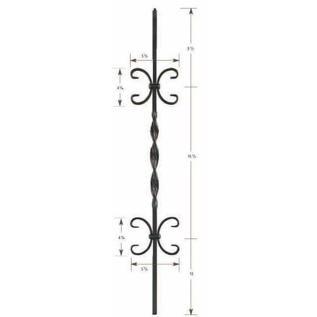1332 Double Butterfly and Ribbon 12mm Hollow Baluster