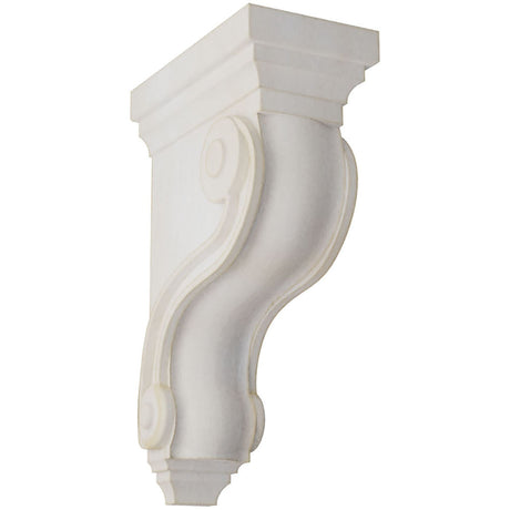 4 1/2"W x 10"D x 13 3/4"H Arlington Wood Vintage Decor Corbel, Chalk Dust White