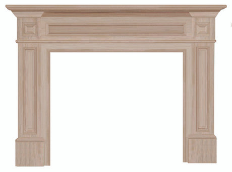The Classique Fireplace Mantel Surround, 56" (140-56), Unfinished