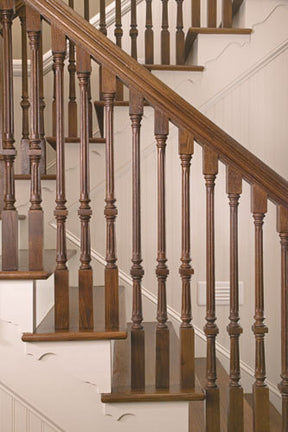 9005F Fluted 37.5" The Williamsburg Square Top Baluster