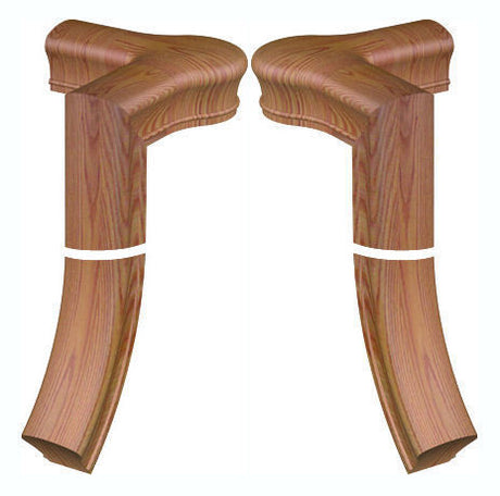 5681 (Left Hand) or 5686 (Right Hand) two rise goosenecks with Quarter-turn Caps for the 5600 Oval Handrail (6010 handrail goosenecks pictured)