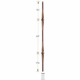 3502 Hollow Hammered Spoon with 2 Knuckles Baluster Dimensional Information