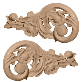 Springtime Scrolls Onlay, Pair Large (ONL11X05X01SP)