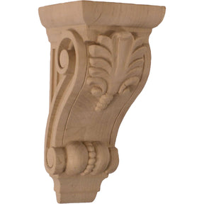 Fig Leaf Pilaster Wood Corbel, 8-1/2" (COR03X04X08FI)