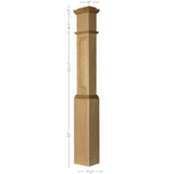 ARP-4092 Primed with Special Species Trim Actual Raised Panel Large HALF Box Newel
