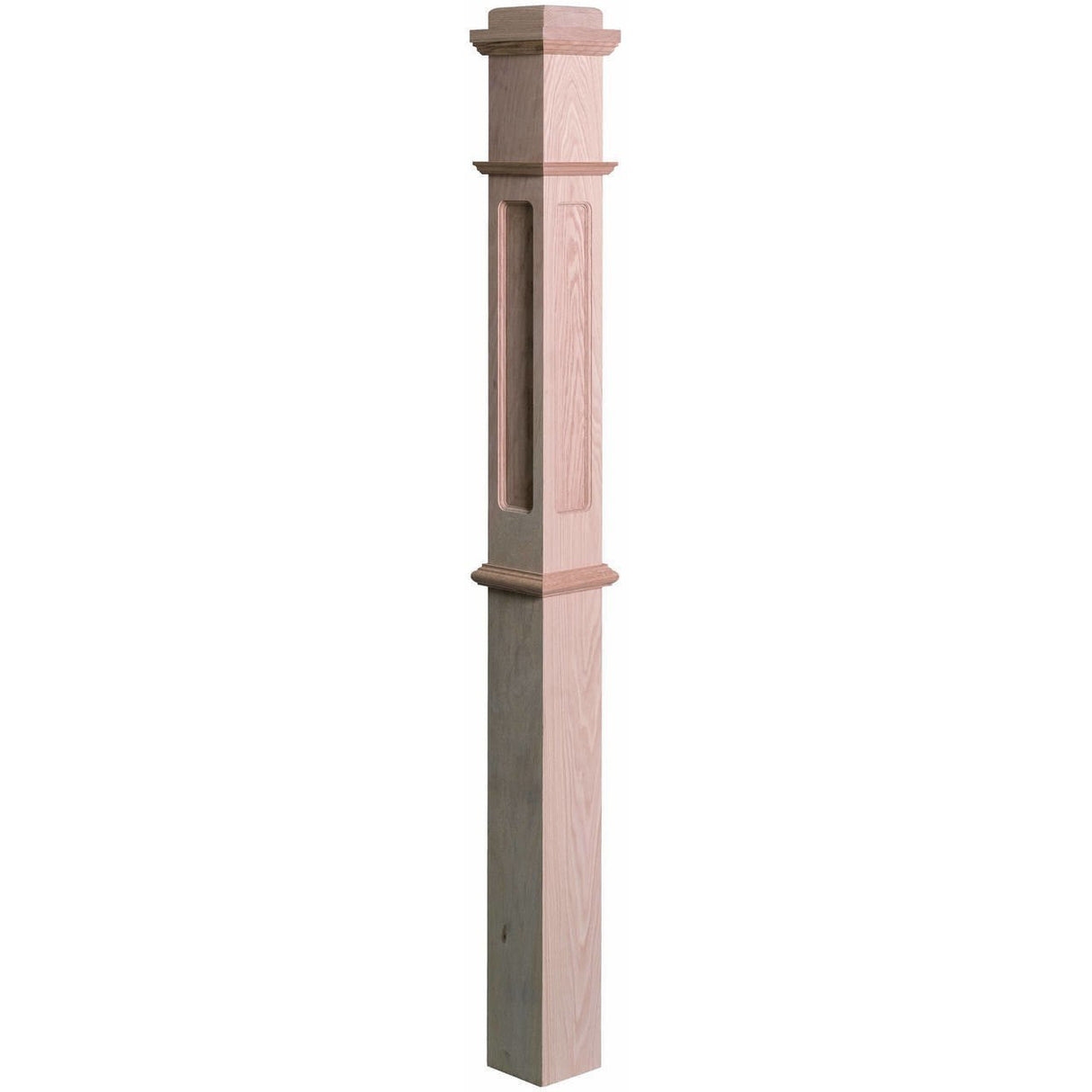 FP-4375 Primed with Special Species Trim Flat Panel Box Newel Post