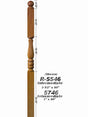 R-5746 Reeded Utah Classic Ball Top Intermediate Newel Post