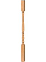 F-2300 36" Fluted Utah Classic Square Top Baluster (Plain Version Illustrated)