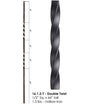 HF16.1.2-T Double Twist Tubular Steel Baluster