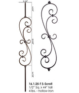 HF16.1.25-T S-Scroll Tubular Steel Baluster