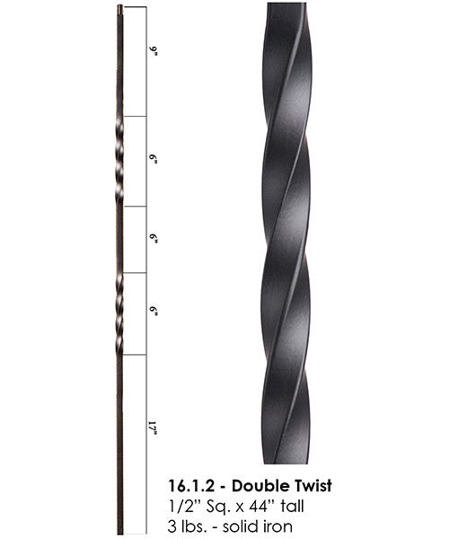 HF16.1.2 Double Twist Iron Baluster