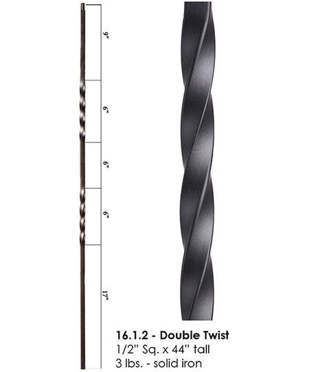 HF16.1.2 Double Twist Iron Baluster