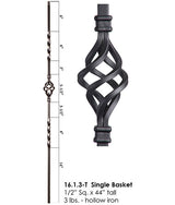 HF16.1.3-T Single Basket Tubular Steel Baluster