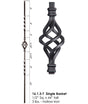 HF16.1.3-T Single Basket Tubular Steel Baluster