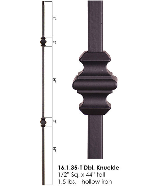 HF16.1.35-T Double Knuckle Tubular Steel Baluster