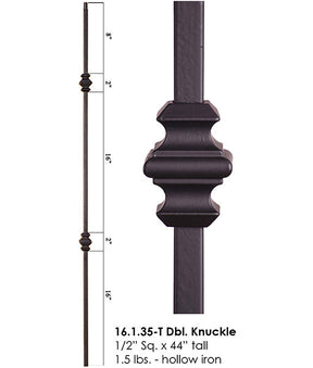 HF16.1.35-T Double Knuckle Tubular Steel Baluster
