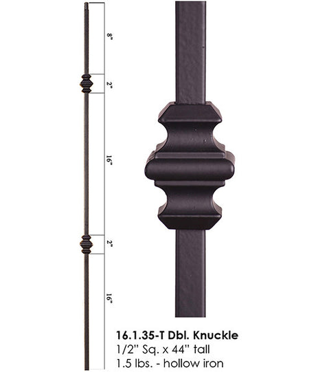 HF16.1.35-T Double Knuckle Tubular Steel Baluster
