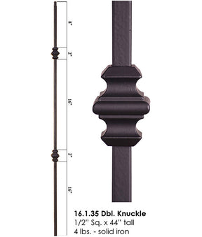 HF16.1.35 Double Knuckle Iron Baluster