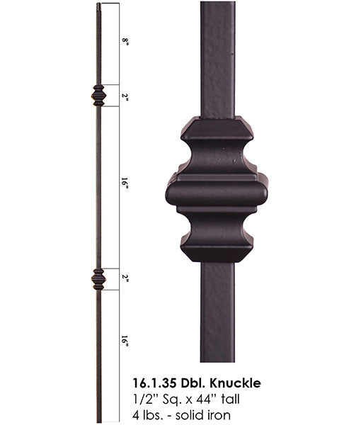 HF16.1.35 Double Knuckle Iron Baluster