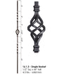 HF16.1.3 Single Basket Iron Baluster