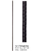 HF16.1.7 Hammered Straight Bar Iron Baluster