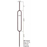 HF16.6.2 Oval Tubular Steel Baluster