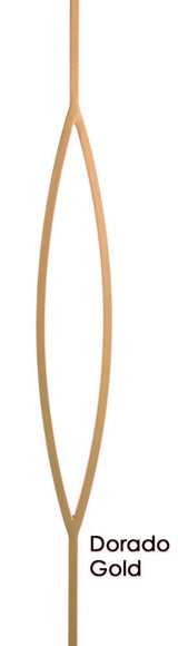 HF16.6.7 Oval Tubular Steel Baluster, Dorado Gold (1)
