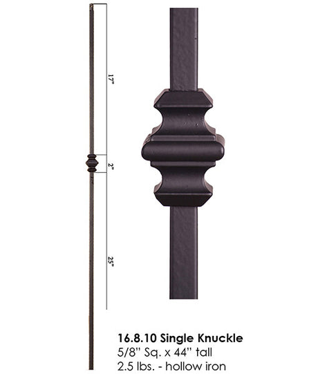 HFSTB16.8.10 Single Knuckle Designer Tubular Baluster 