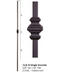 HFSTB16.8.10 Single Knuckle Designer Tubular Baluster 