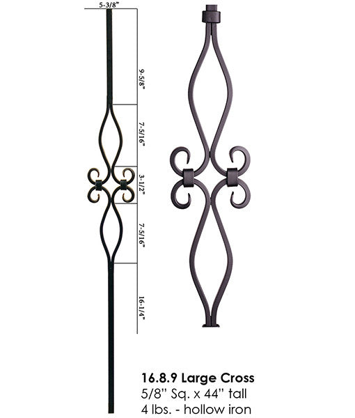 HF16.8.9 Double Diamond Designer Tubular Baluster