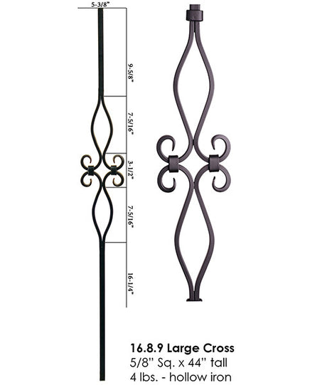 HF16.8.9 Double Diamond Designer Tubular Baluster